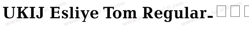 UKIJ Esliye Tom Regular字体转换
